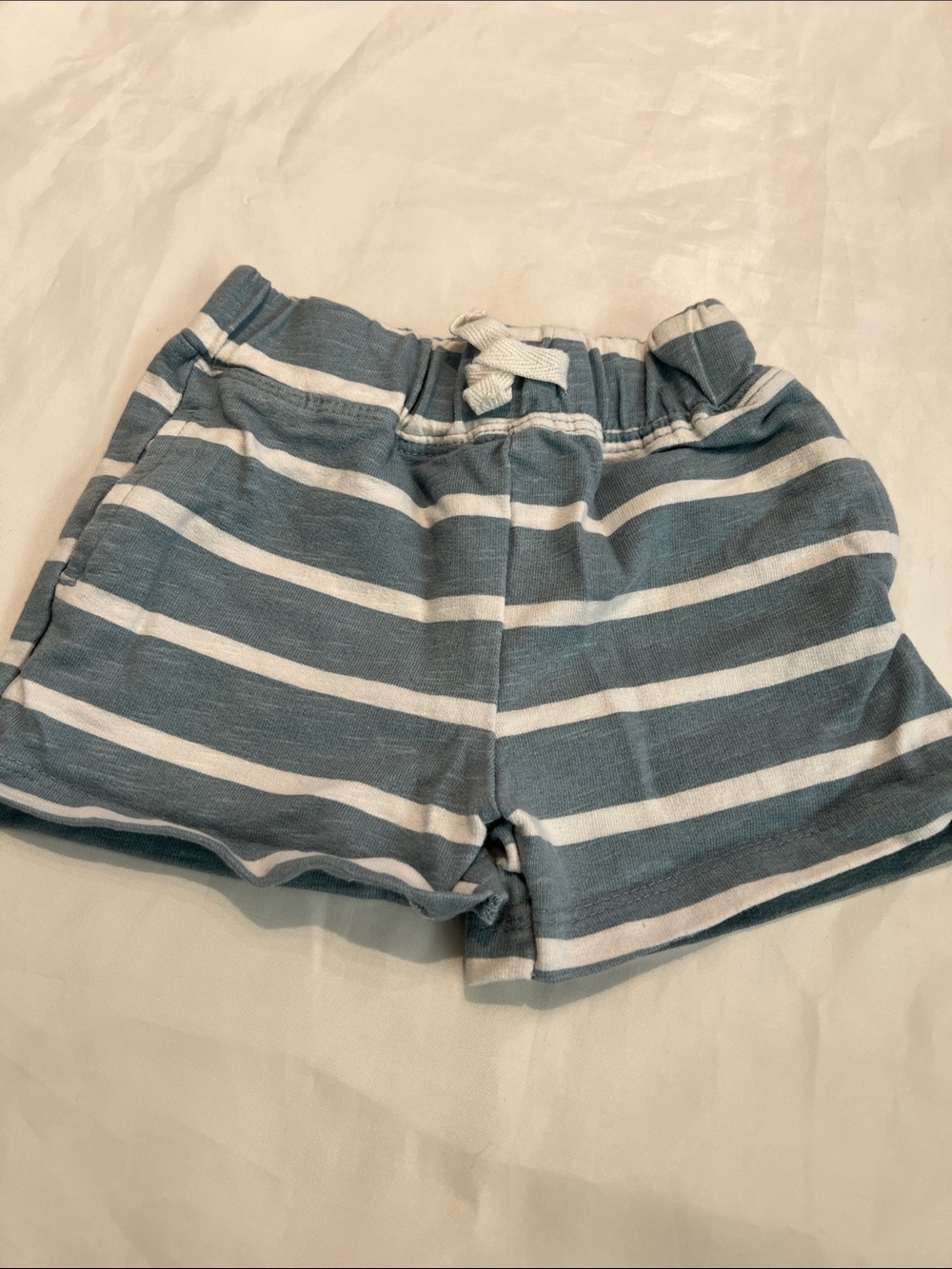 “Bundle 10/$13” modern moments 6-9m Striped Blue and White Knit baby boy Shorts